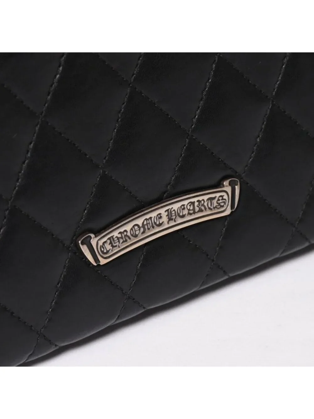 Chrome Hearts Dinner Clutch Large Dagger Matelasse Lambskin Black